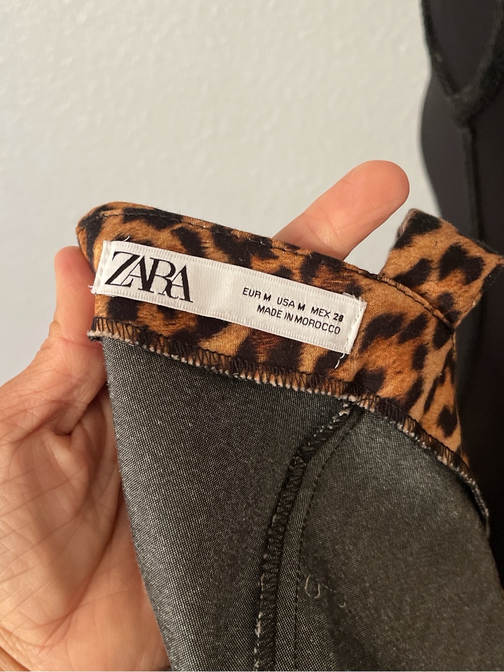 Zara Leopard-Print Mini Dress - Black & Brown - Picture 3 of 3
